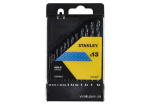 Набір свердл по металу STANLEY : HSS-R Ø= 1,5- 6,5 мм., 13 шт.