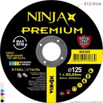 Диск отрезной по нержавеющей стали NINJA PREMIUM 65V325, 125х1,0х22,23 мм 65V325