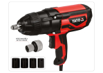 Гайковерт ударний мережевий YATO: 1/4" HEX x 1/2" F, 1020Вт, 600Нм, 2600 об/хв +4 головки і кейс [3]