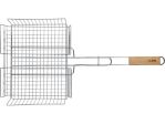 Решетка для гриля LUND раскладная с деревянными ручками, 34х27,5х6,5 см (99861)