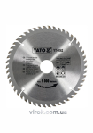 Диск пиляльний победітовий по дереву YATO: 184х30х3.2х2.2 мм, 50 зубців, R.P.M до 9000 1/хв [25/50]