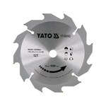 Диск пильный по дереву с победитовыми напайками YATO: d= 170/16 мм t= 2,2 мм, 12 зубцов t= 3,2 мм YT-60582