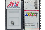 Твердосплавная пластина токарная с вставками CCGW 060204-1N PCD AGIR