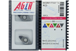 Твердосплавная пластина токарная с вставками DCGW 11T304-1N PCD AGIR