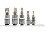 Набор головок торцевых с насадками SPLINE YATO YT-04360, 1/4" и 3/8", 5 шт