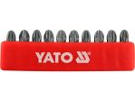 Биты Pozidriv PZ3 25 мм YATO YT-0472, хвостовик 1/4", 10 шт
