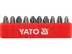 Биты Phillips PH3 25 мм YATO YT-0476, хвостовик 1/4", 10 шт