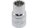 Головка торцева 1/2" 12 мм Spline YATO YT-1464, CrV, довжина 38 мм