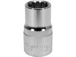 Головка торцевая 1/2" 13 мм Spline YATO YT-14825, CrV, длина 38 мм