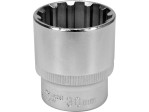 Головка торцева YATO : квадрат 1/2", SPLINE M30 мм, L= 42 мм. CrV (YT-14838)