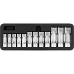 Головки торцевые открытые YATO 3/8", М8-19, CrV, 12 шт. YT-17505