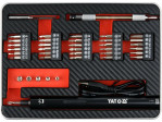 Отвертка аккумулов. с набором бит YATO : Li-Ion 3.6В 450 мАч, LED-подсветка, HEX-1/4, CrV, 39шт+кейс (YT-27930)