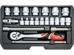 Набор инструментов с трещоткой 3/8" YATO YT-38561, 22 предмета