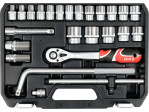 Набір інструментів з тріскачкою 1/2" YATO YT-38741, 25 предметів