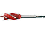 Сверло по дереву 25×165 мм YATO YT-44687, 4 кромки, HEX 1/4"