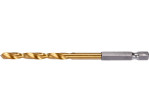 Сверло по металлу HSS-TiN 5 мм HEX 1/4" YATO YT-44761, длина 106 мм