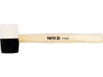 Молоток гумовий YATO 2-шаровий Ø= 50 мм з дерев. ручкою, m= 370 г, l= 300 мм (YT-4602)