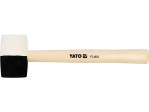 Молоток гумовий YATO 2-шаровий Ø= 58 мм з дерев. ручкою, m= 580 г, l= 340 мм (YT-4603)