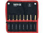 Набор выбивачей латунных 8 шт YATO YT-47124, Ø1,5-7,8 мм