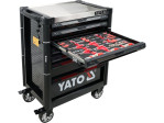 Шафа з інструментами YATO, на колесах, 7 шуфляд, 977x 725x 480 мм, набір 157 елем. (YT-55308)