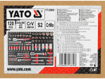 Вклад до інструментальної шафи YATO торц насадки з ключами до кв 1/4" 3/8" 1/2", 530х390х32 мм 12 ел