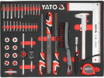 Вкладыш в инструментальный шкаф YATO: слесарные и измерительные инструменты, 530х 390х 32 мм, 43 ел