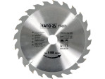 Диск пильный по дереву твердосплавный YATO YT-6070, 250×24T×30 мм