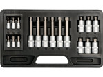 Набор головок торцевых с насадками TORX YATO YT-7751, 1/4" и 1/2", 18 шт