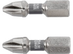 Набор бит Phillips PH2 25 мм YATO YT-78001, 1/4", S2, 2 шт