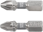 Набор бит Pozidriv PZ2 25 мм YATO YT-78004, 1/4", S2, 2 шт