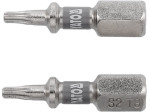 Набор бит Torx T8 25 мм YATO YT-78010, 1/4", S2, 2 шт