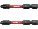 Набор бит ударных Phillips PH2 1/4" 50 мм YATO YT-78041, S2, 2 шт