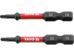 Набор бит ударных Torx T8 1/4" 50 мм YATO YT-78050, S2, 2 шт