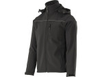 Куртка рабочая SOFTSHELL с прикреплённым капюшоном YATO разм M, черный, 3 кармана, 96% полиэст и 4% спандекс (YT-79551)