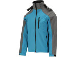 Куртка рабочая SOFTSHELL с прикреплённым капюшоном YATO разм S, сине-серый, 3 кармана, 96% полиэс и 4% (YT-79560)