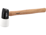 Молоток метало-гумовий YATO Ø= 65 мм x 125 мм, з дерев. ручкою, m= 1,3 кг, l= 400 мм [6/12]