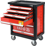 Шафа з інструментами YATO, на колесах, 6 шуфляд, 97x 77x 47 cм, набір 185 шт. (YT-55307)