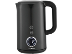Електрочайник з термостатом з нержавіючої сталі, чорний LUND 1,7 л, 2200 Вт, живл від мережі 230 В