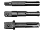 Тримачі-адаптери торцевих головок YATO : SDS+ - квадрат 1/4", 3/8", 1/2", 3 шт. [20/100]