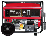 Генератор тока бензиновый YATO: P=5 кВт, U=230V AC и 12V DC, расход-2.65 л/ч, бак-25 л,AVR (YT-85441)