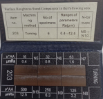 Набор образцов шероховатости поверхности из 6шт, Ra 0.4 - 12.5 OTTIMO