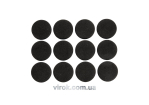 Протектор самоклеючий антиковзкий VOREL : 28мм, набір 12шт. (чорні) [60/720]