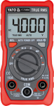 Мультиметр TRUE RMS електричних параметрів YATO з LCD-цифровим діапазоном 4000 від 2х1,5V;AA батар
