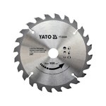 Диск пильный по дереву с победитовыми напайками YATO d= 160/20 мм t= 1.5 мм, 24 зубца t= 2.2 мм YT-60480