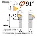 Резец под пластину 01311-160312 CTGPR 25х25 M16-Н1 правый