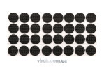 Протектор самоклеючий VOREL 18мм, набір 32шт чорні [24/432]