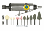 Шліфмашина пневматична пряма VOREL : Ø 1/4", патрон 3;6 мм в наборі 10 шт.