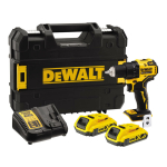 Шуруповерт аккумуляторный бесщеточный DeWALT 18 В XR Li-Ion, 65 Нм, 2 АКБ 2 Агод+ЗП, кейс