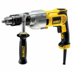 Дриль ударний мережевий DeWalt: P= 1300 Вт, 3500 об/хв, 56000 уд/хв, самозатискний Ø≤ 13 мм, в кейсі