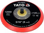 Оправка для полировальных кругов 125 мм YATO YT-47872, резьба 5/16", липучка